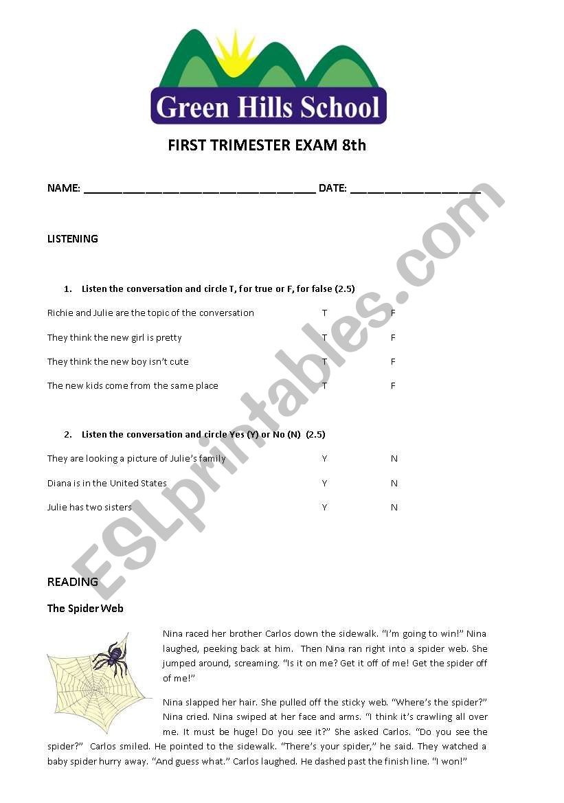 quiz  worksheet