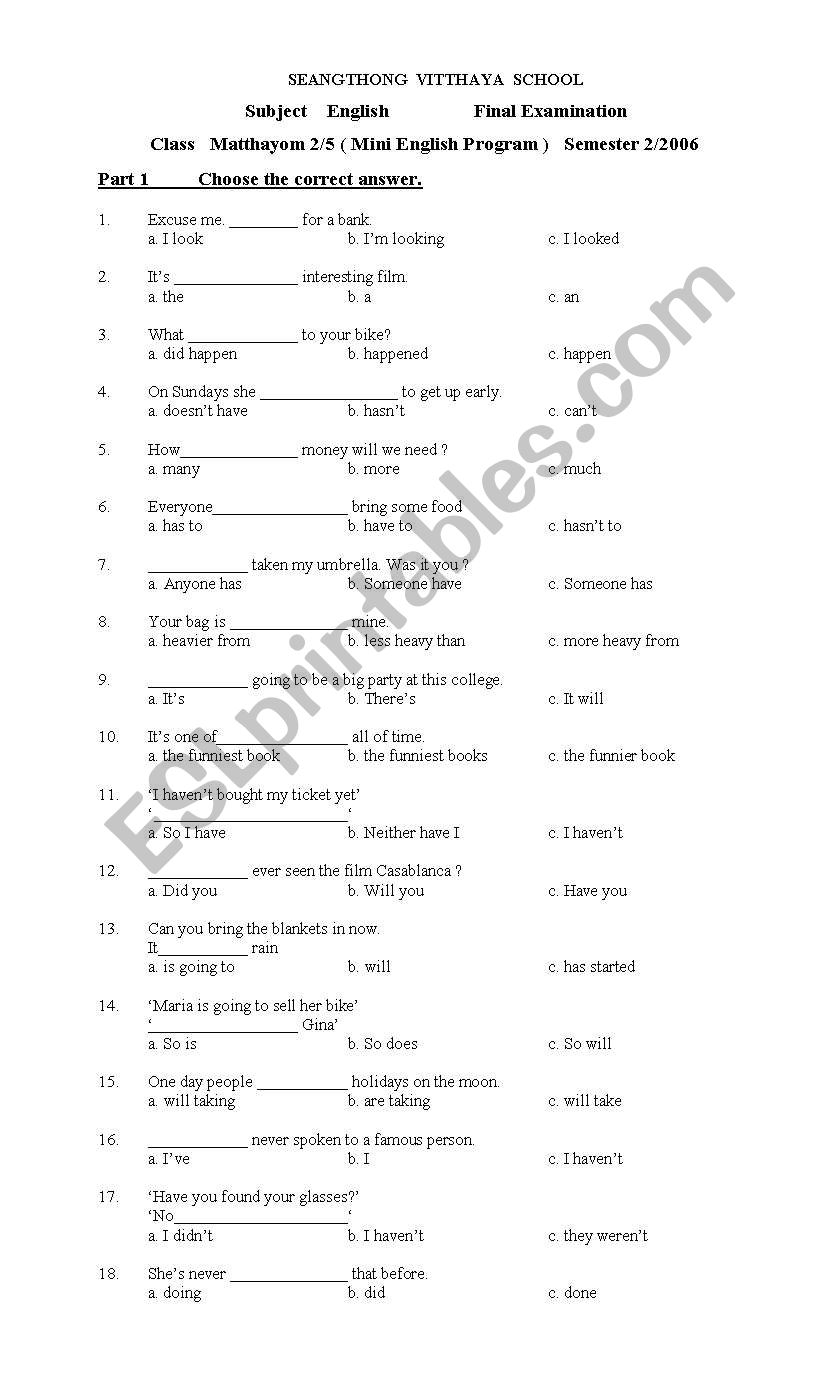 Exam 2 worksheet