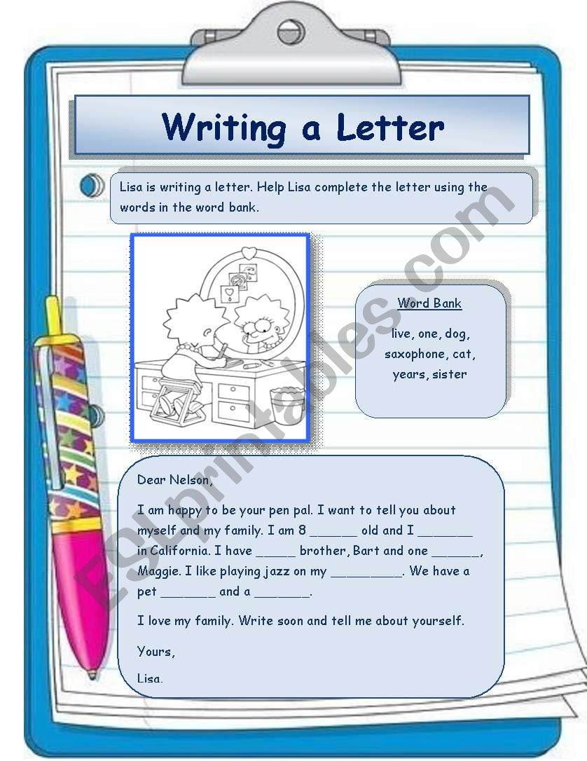 writing-a-letter-esl-worksheet-by-tsafnat