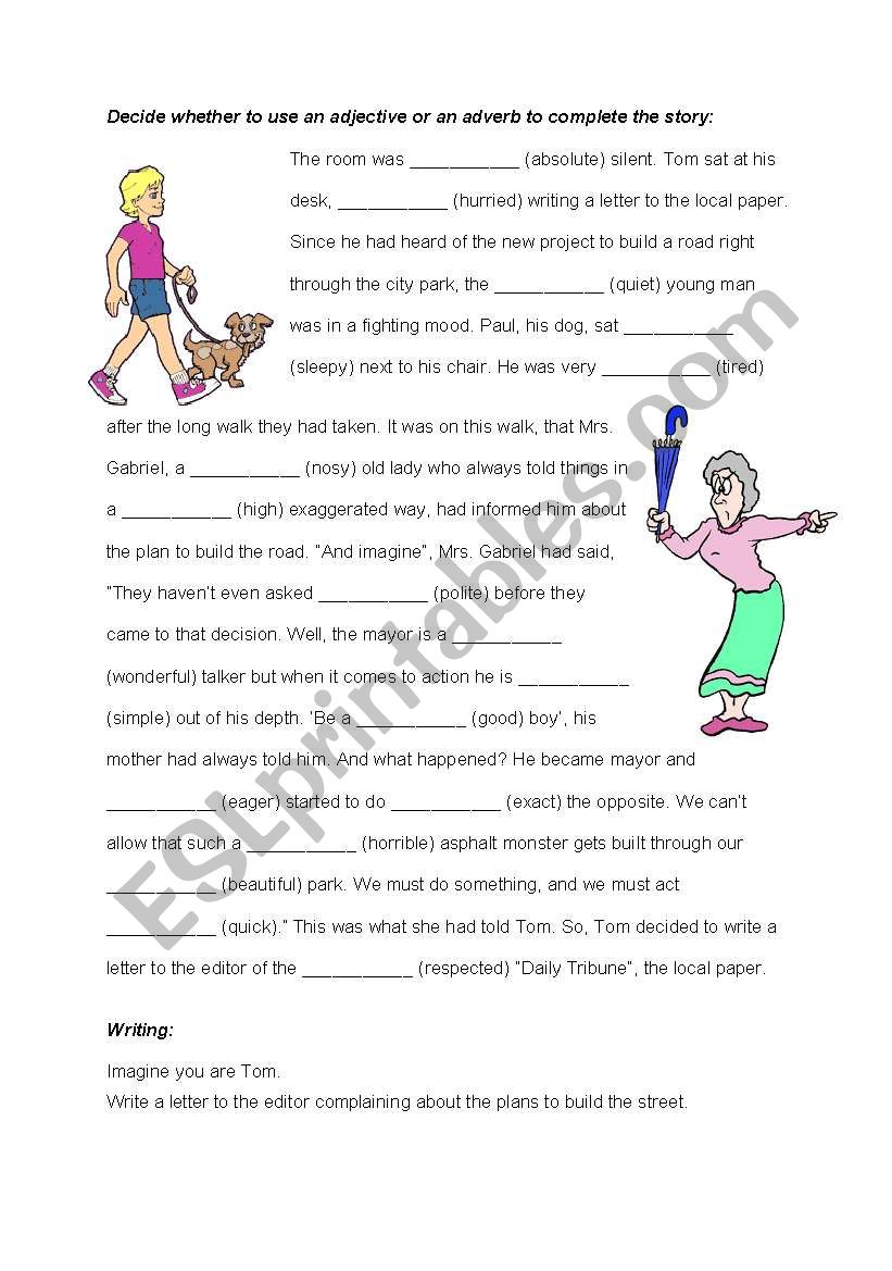 Adjective Or Adverb Exercise ESL Worksheet By Englishchris