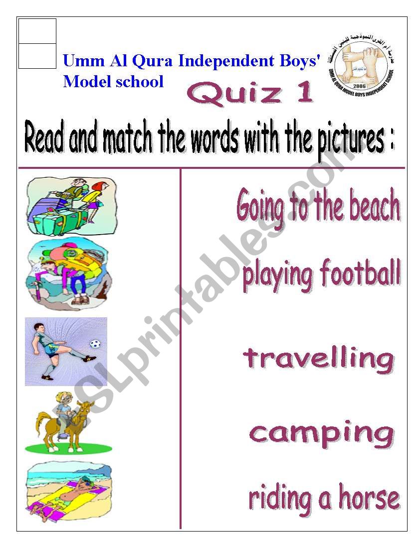 quiz worksheet