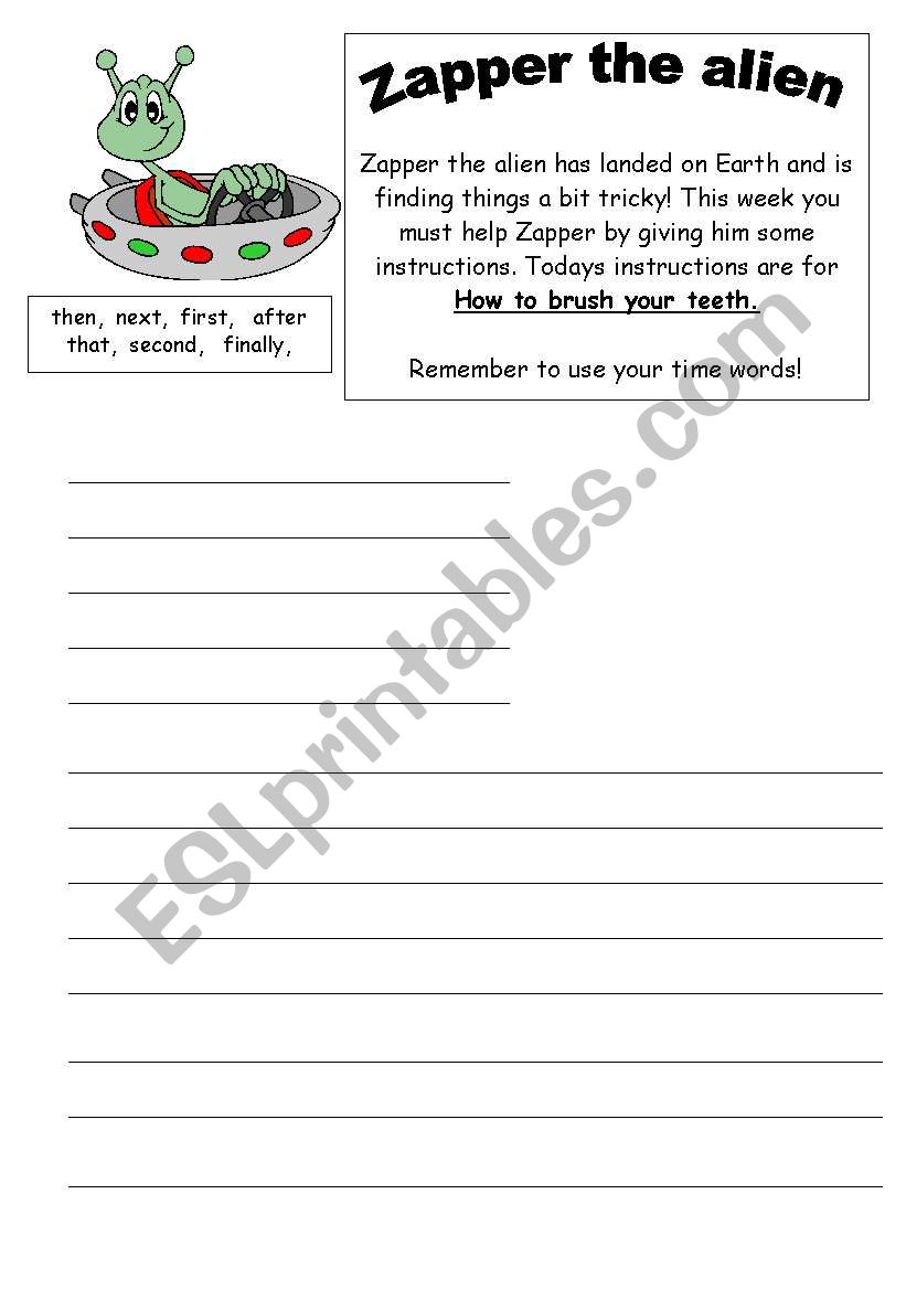 instructions worksheet