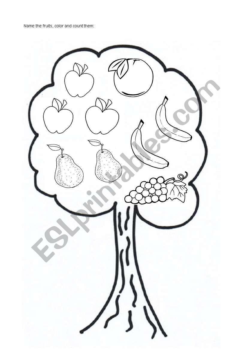 Fruit Tree worksheet