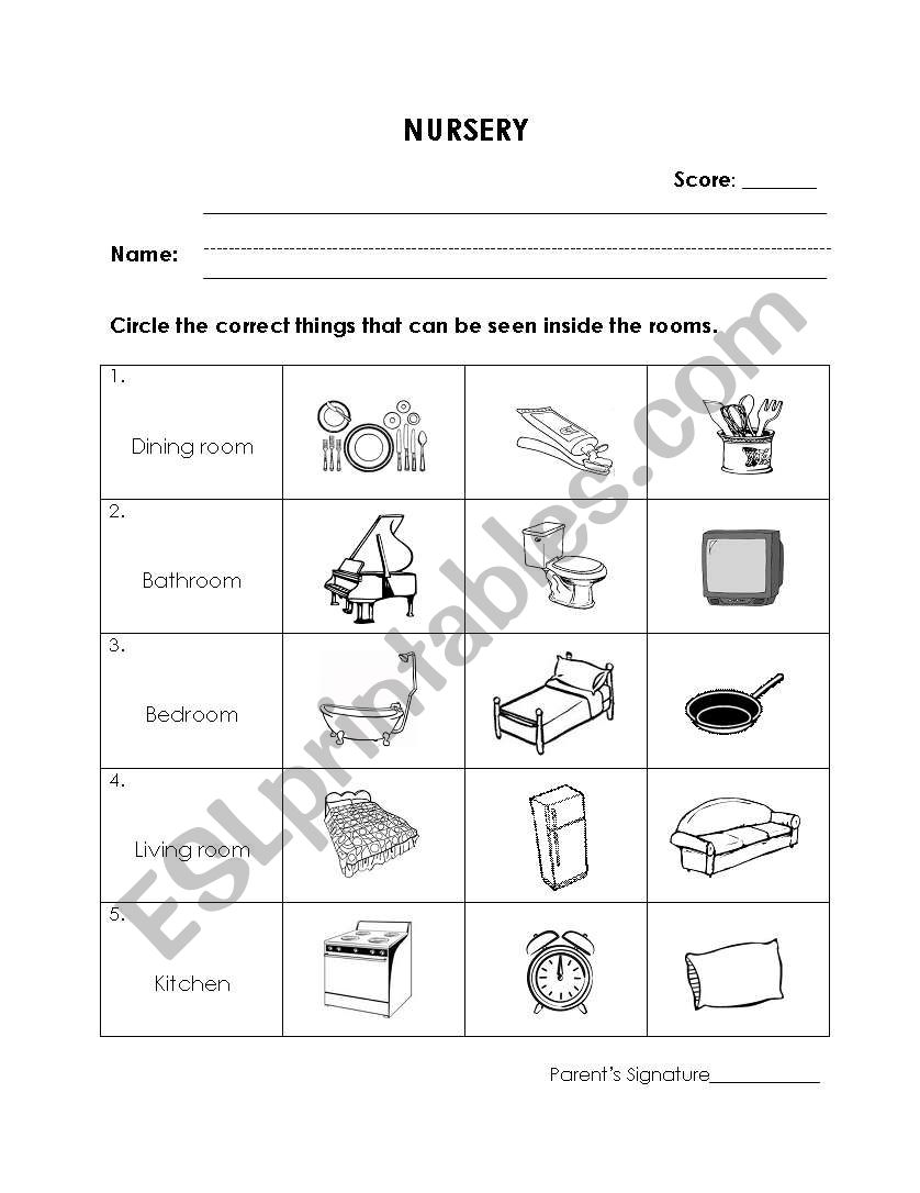 English worksheets: Things can be found in the house