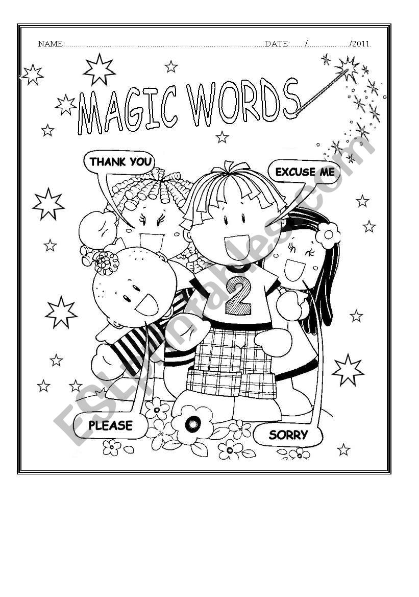 Magic Words ESL Worksheet By Rose Alpha