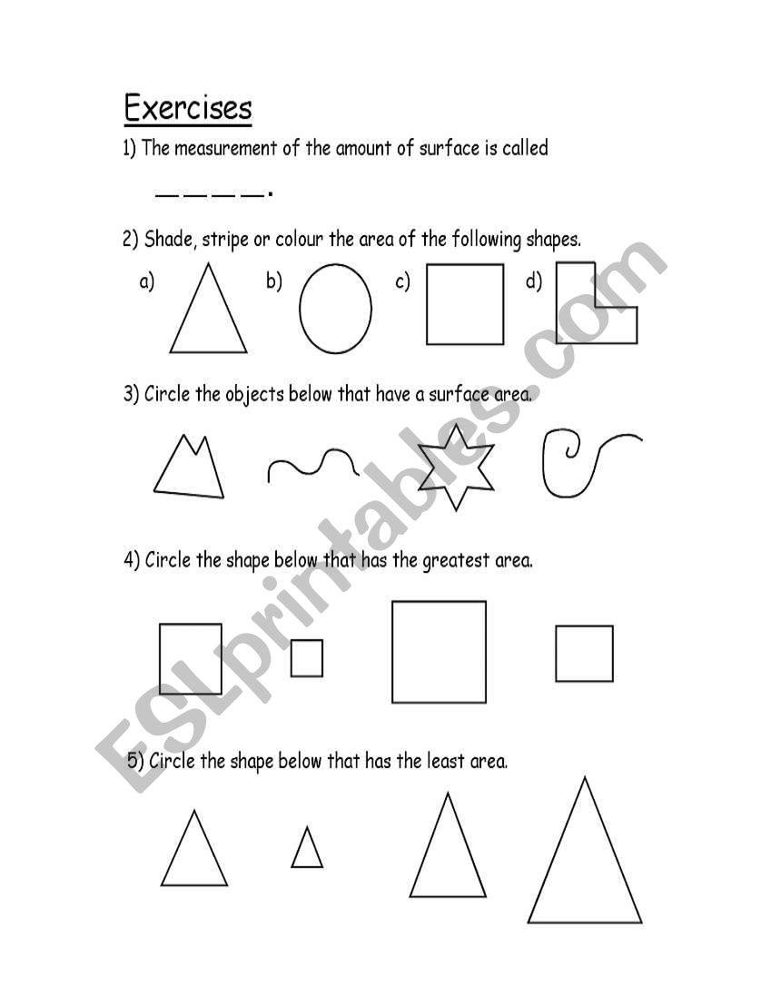 shapes worksheet