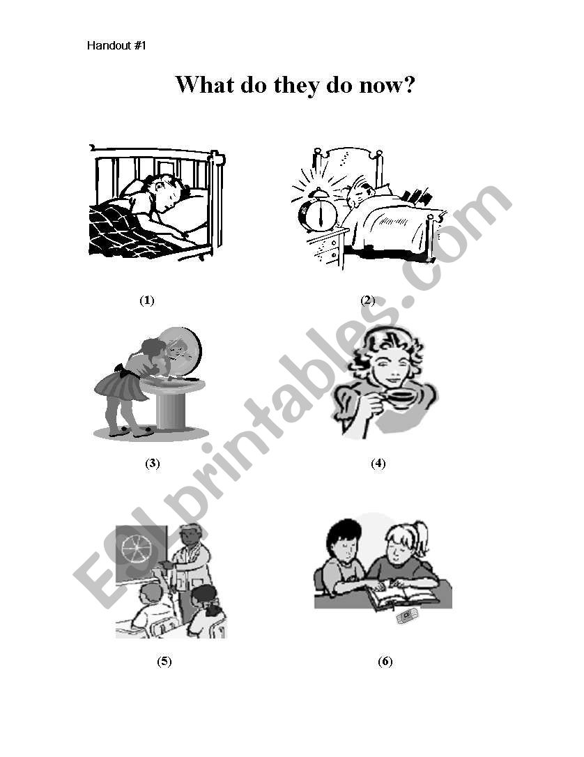 English worksheets: What do the do now?