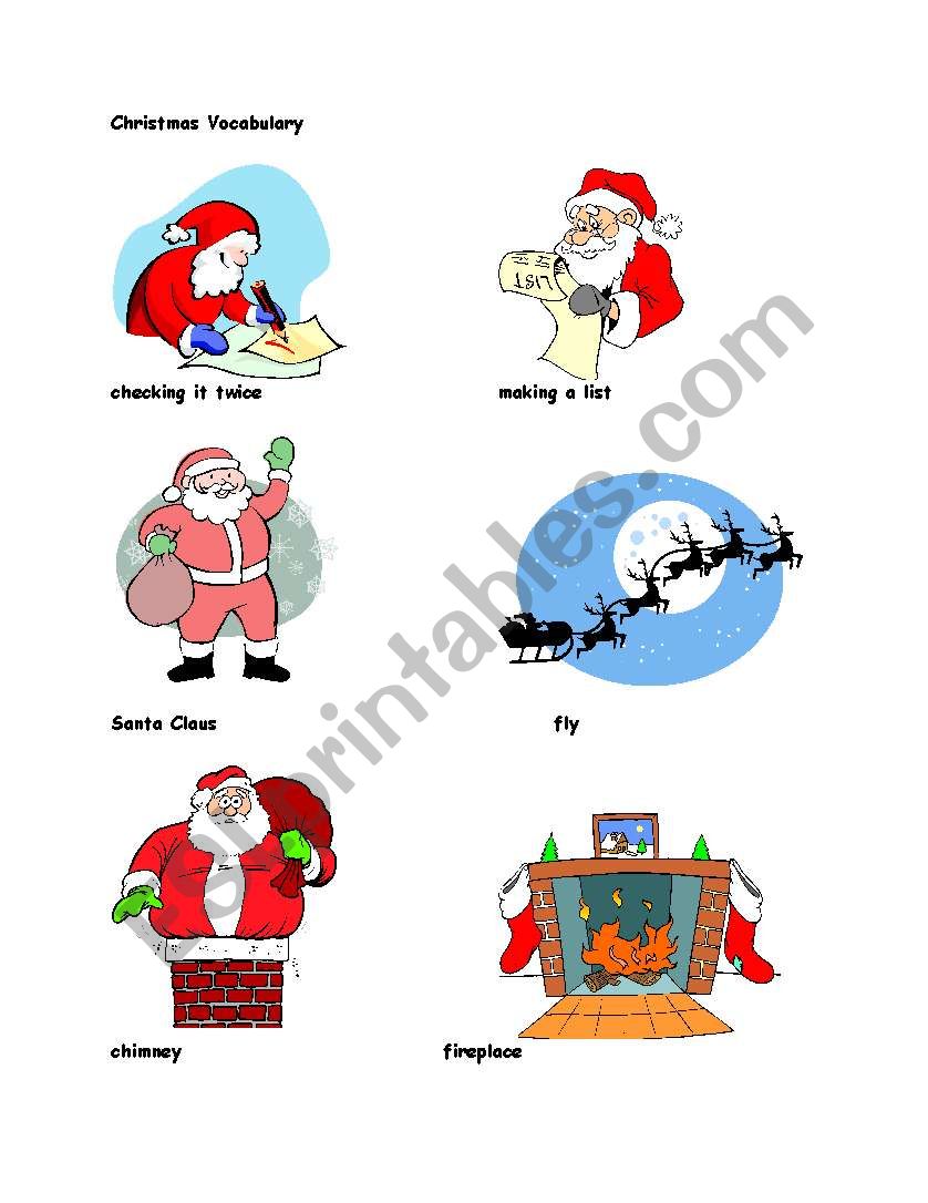 Christmas expressions and vocabulary