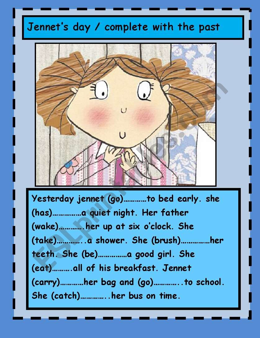 jennets day worksheet