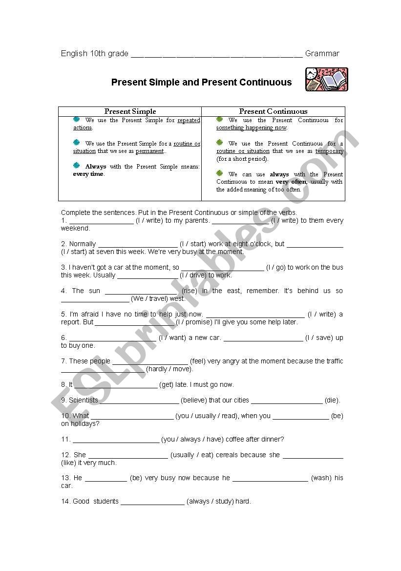 Verb Tenses Mix Esl Worksheet By Smorais