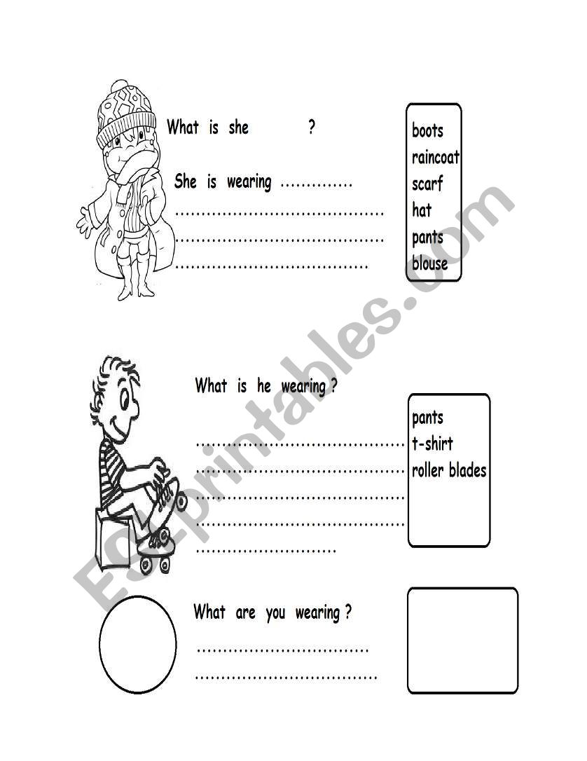 clothes worksheet