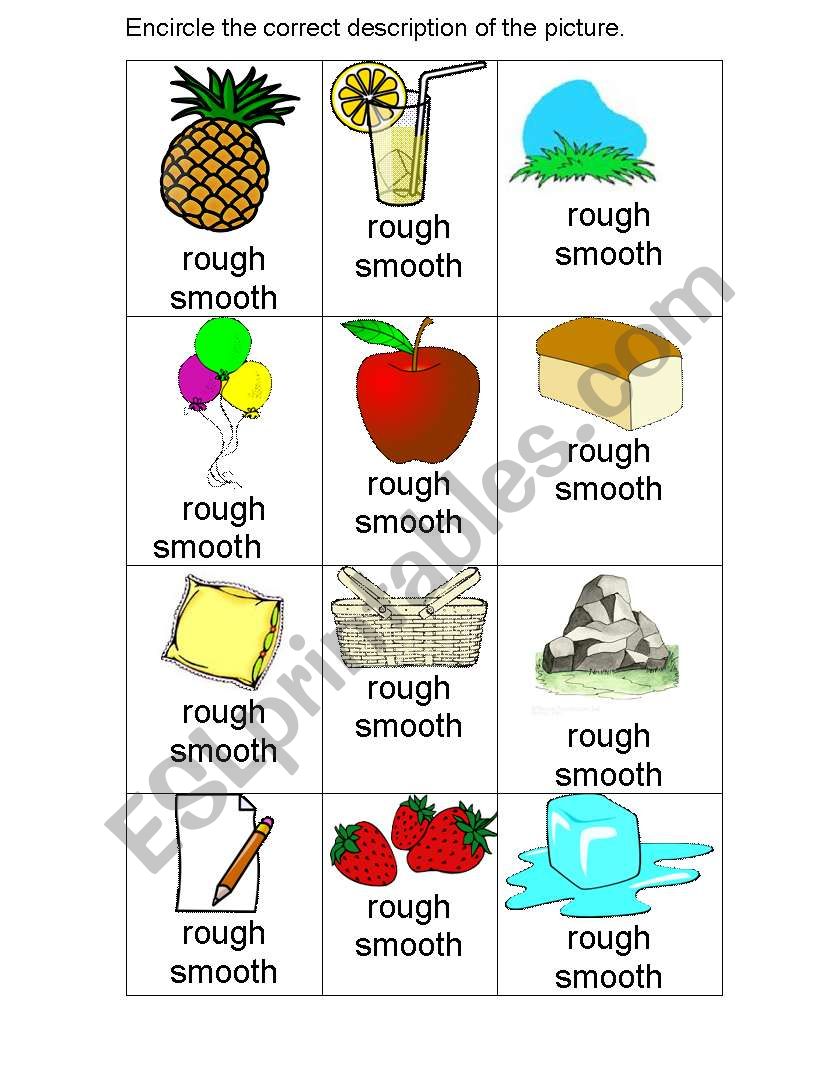 Rough And Smooth ESL Worksheet By Kenshin1017