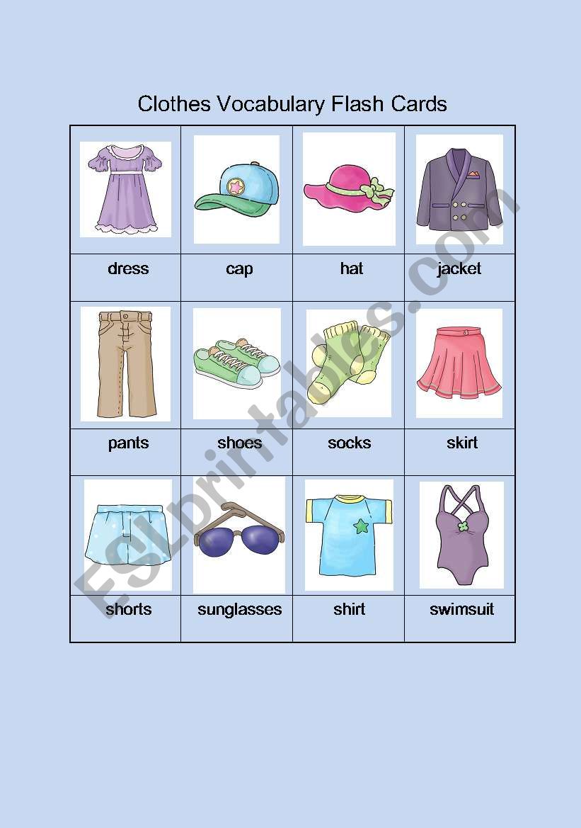 Clothes Vocabulary worksheet