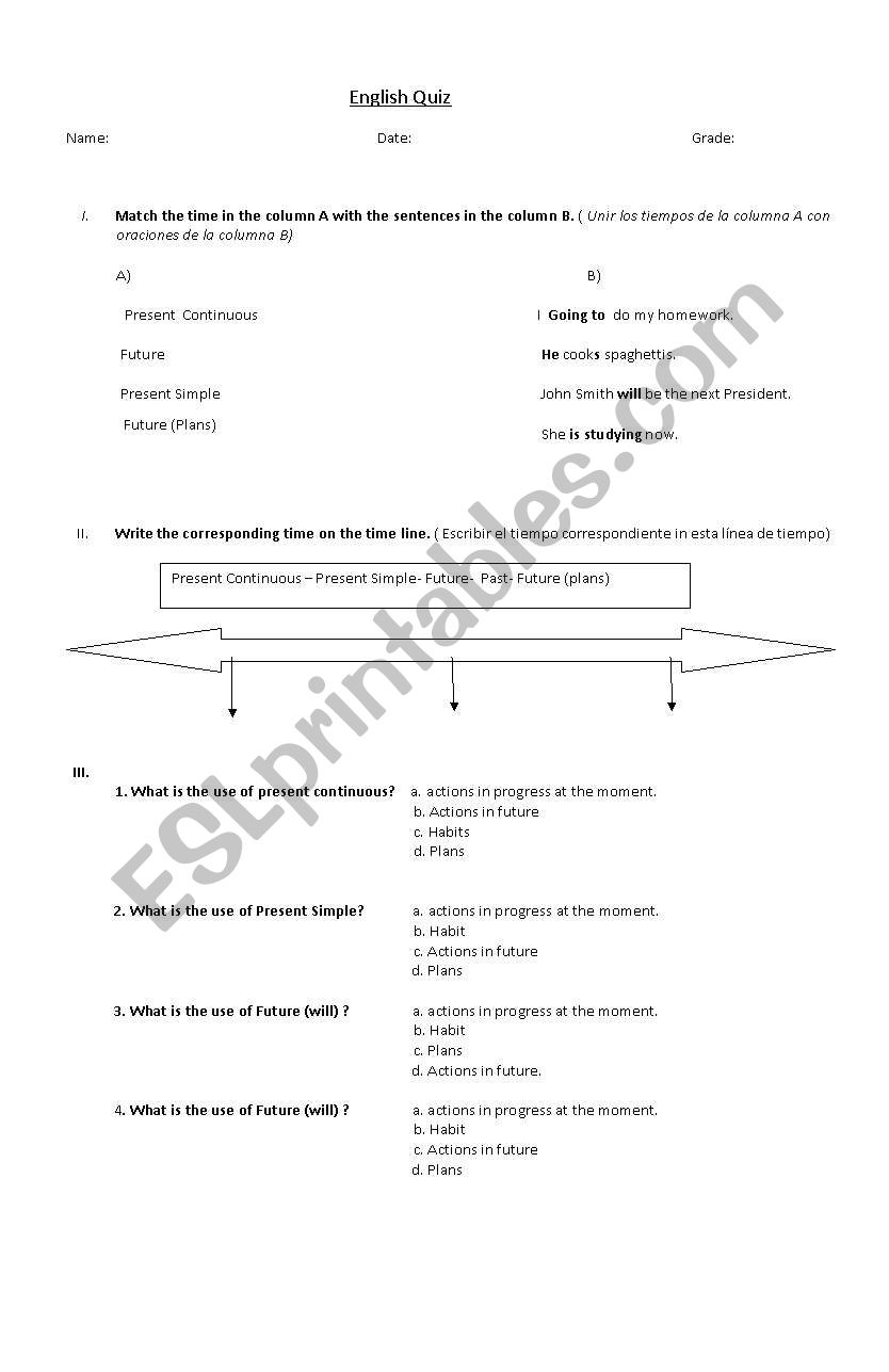 Test  worksheet