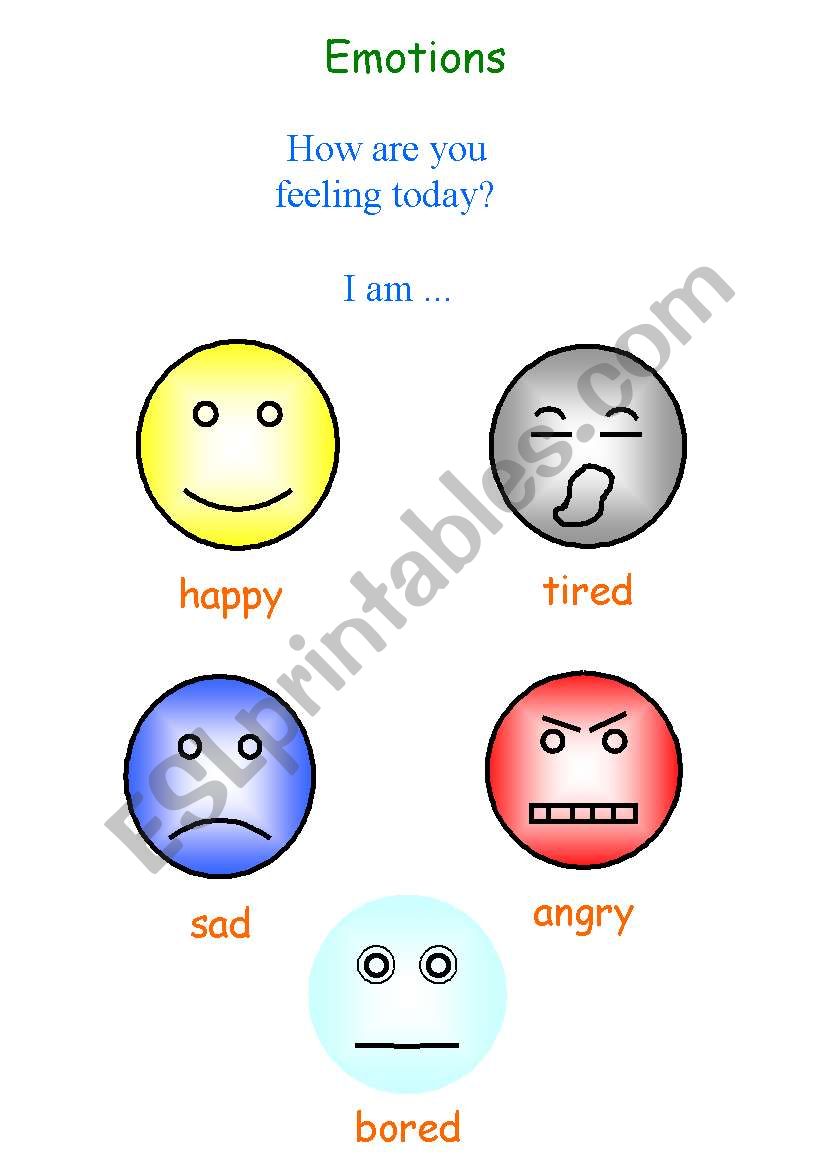 Emotions worksheet