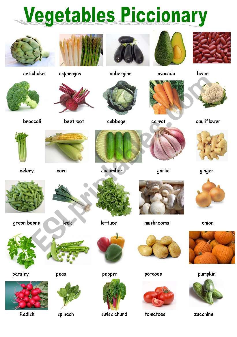 vegetables - ESL worksheet by Meyling