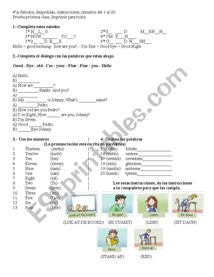 Language at School worksheet