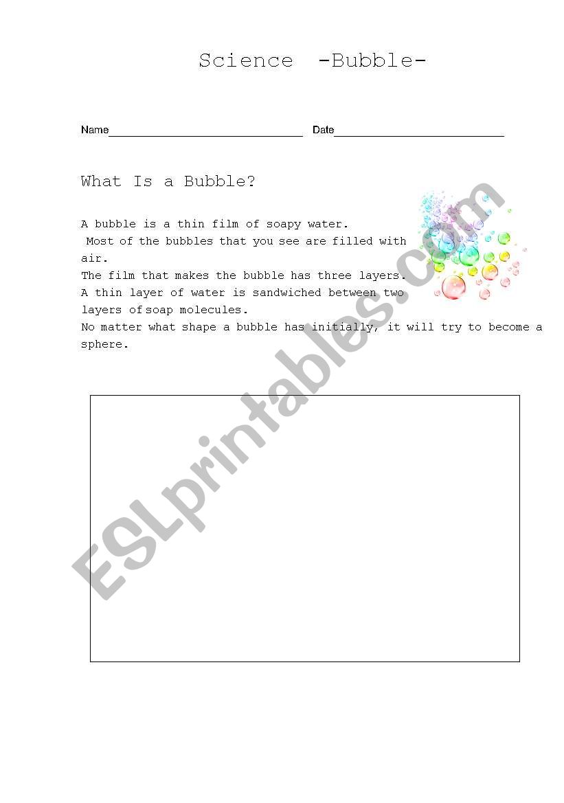 Bubble worksheet