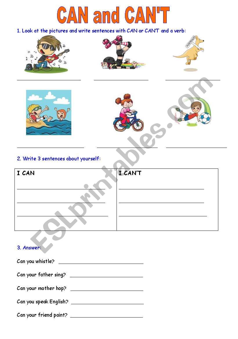 can-and-can-t-exercises-esl-worksheet-by-crisprata