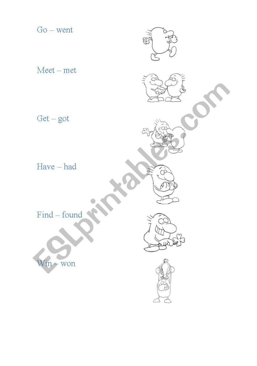 irregular verbs worksheet