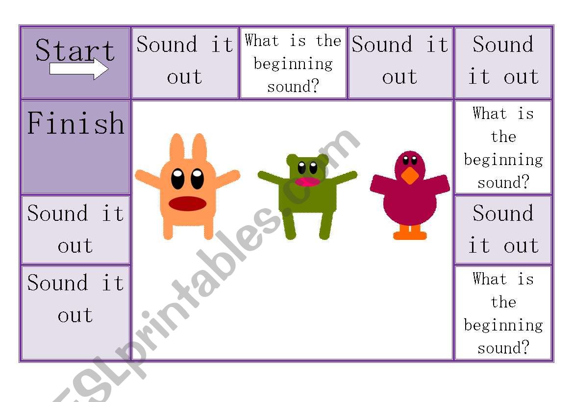 sound out and read game boards