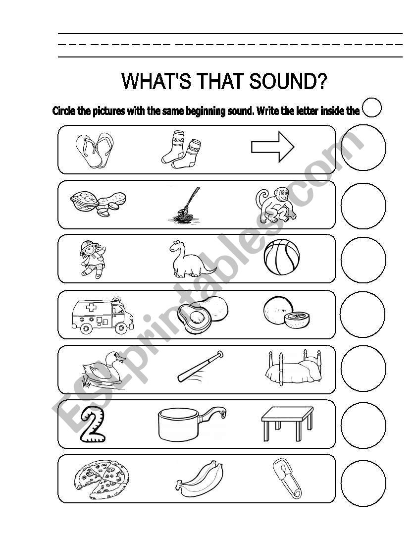 English worksheets: What´s That Sound