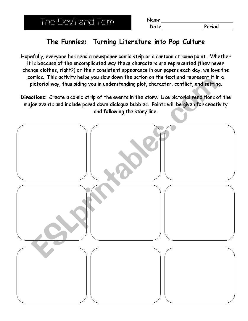 Comic Strip worksheet