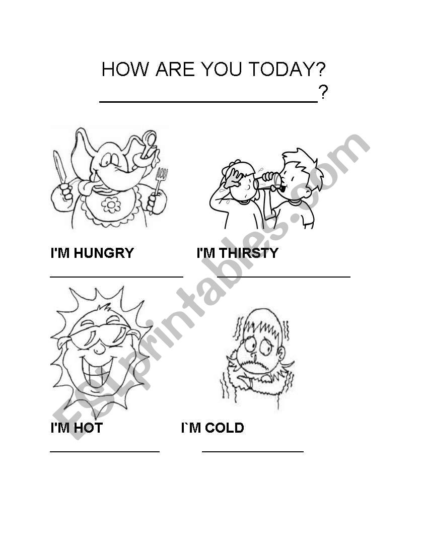 How are you today? worksheet