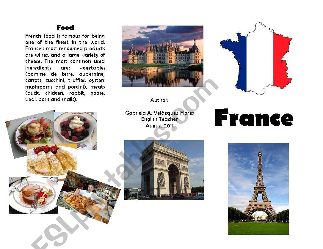 french travel brochure project example