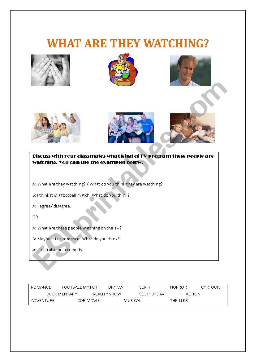 What are they watching? worksheet