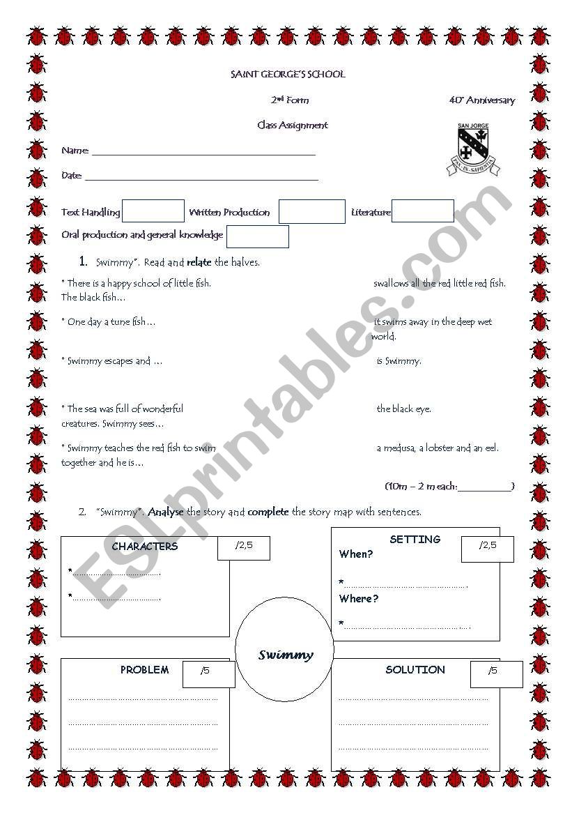 text handling worksheet