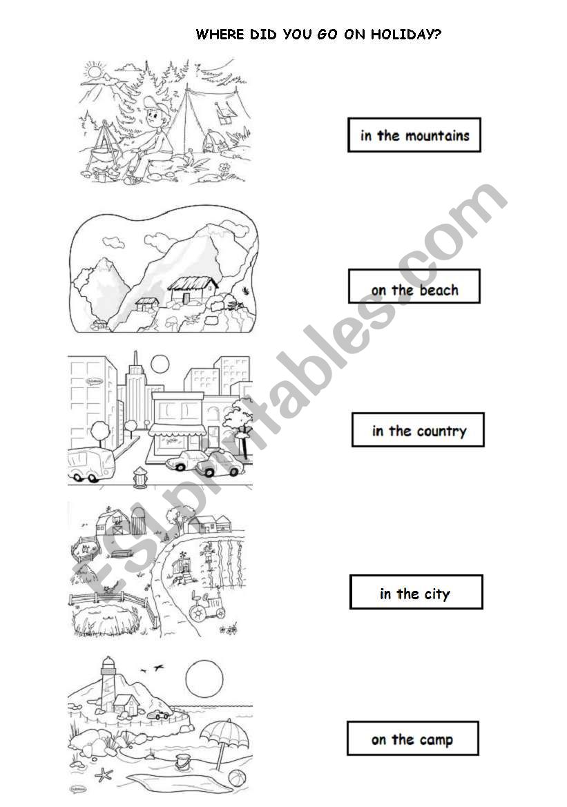 HOLIDAYS worksheet