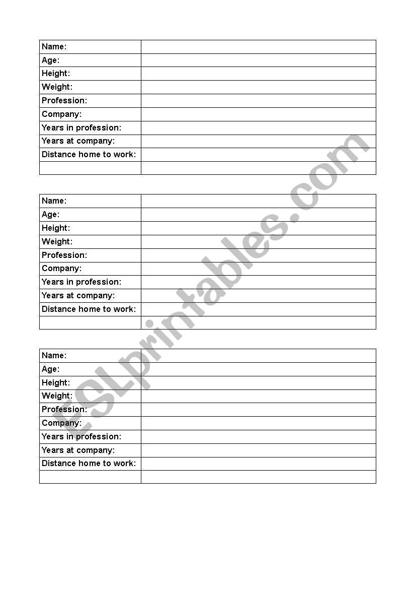 Cards B1 worksheet