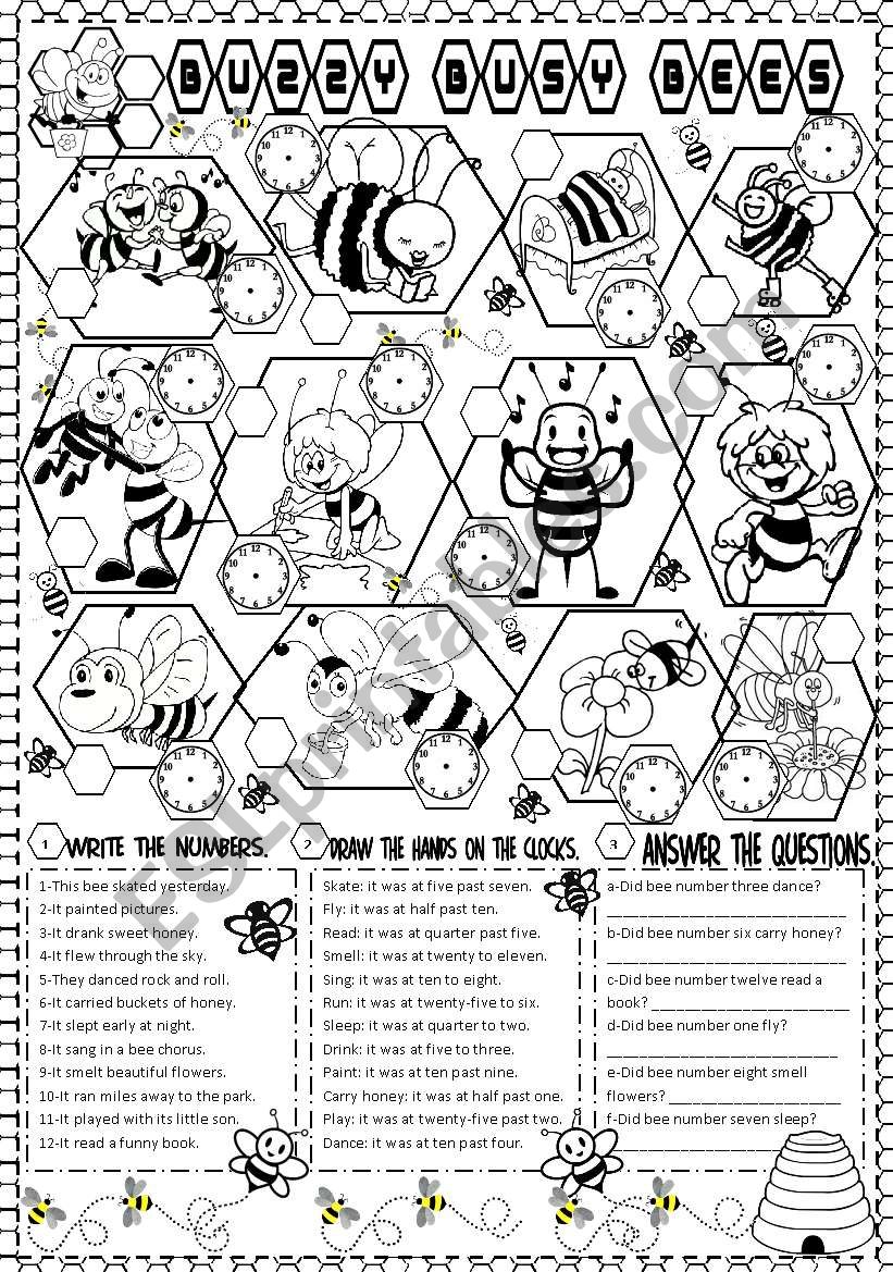 buzzy busy bees worksheet