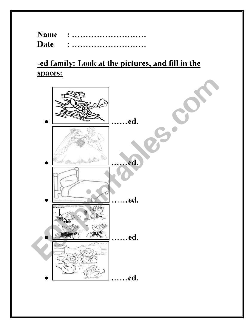 -ed family worksheet