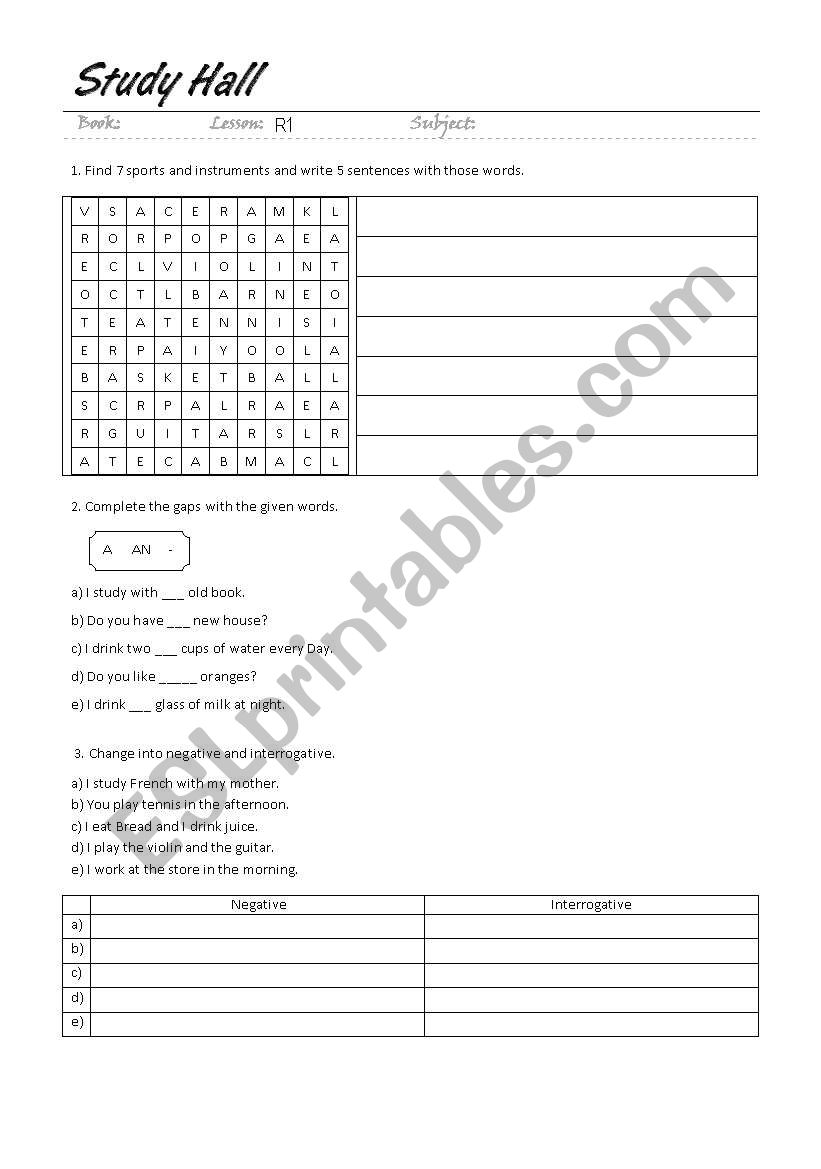 Basic English Exercise 04 worksheet