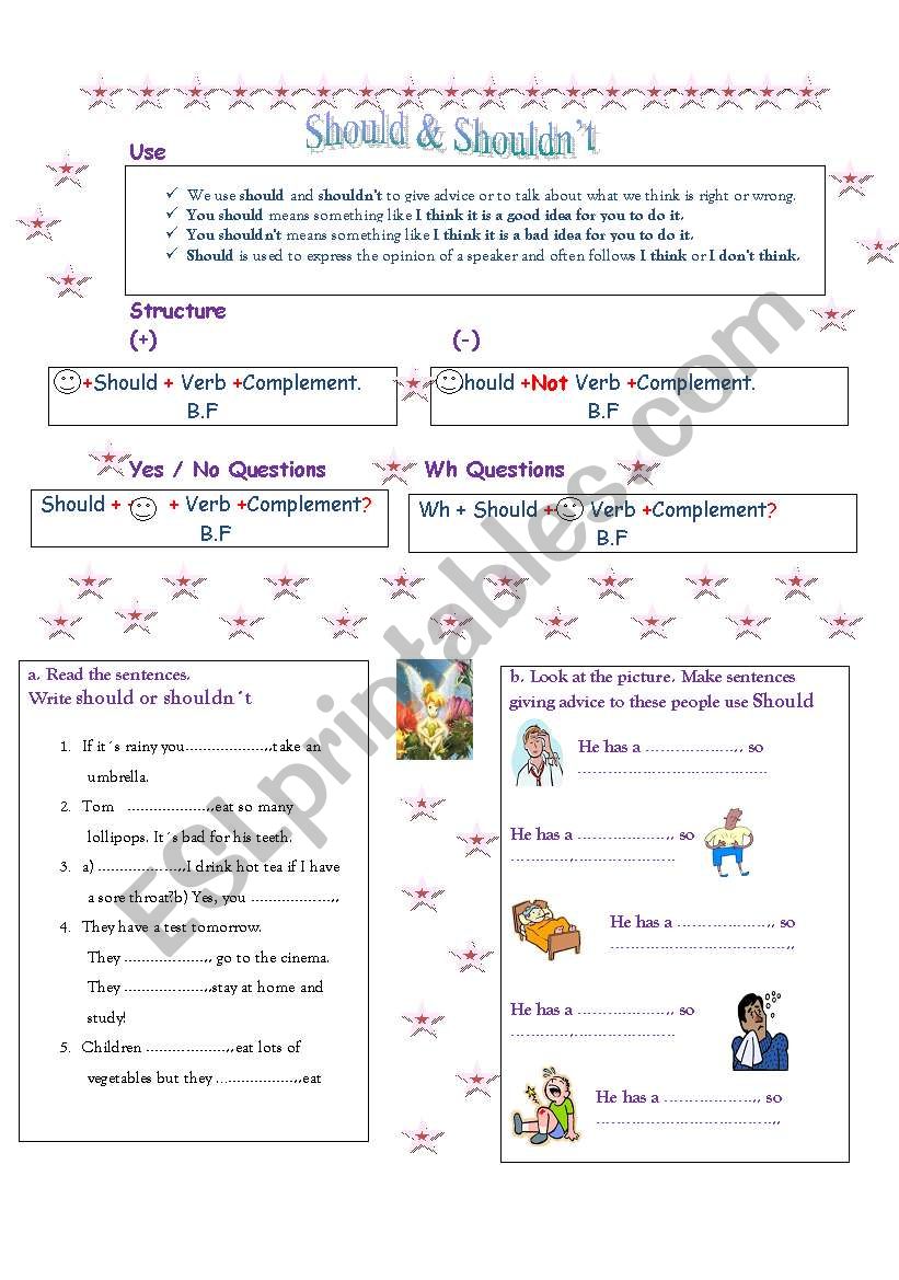 Should&should worksheet