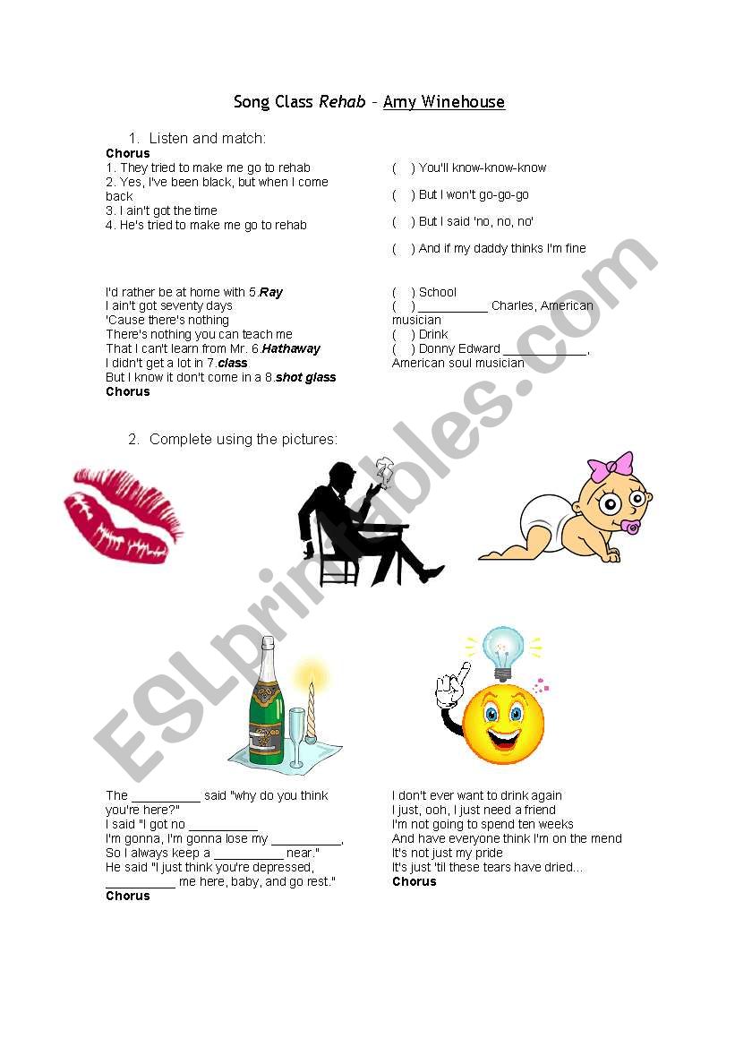 song worksheet