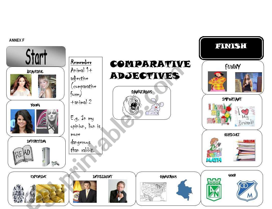 comparatives adjectives worksheet