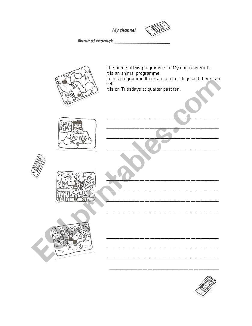 TV types of programmes worksheet