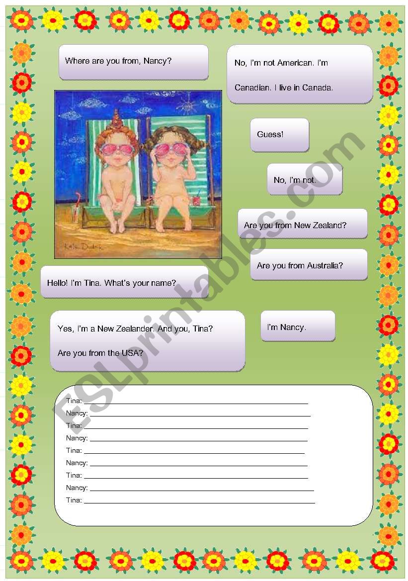 Where are you from? worksheet