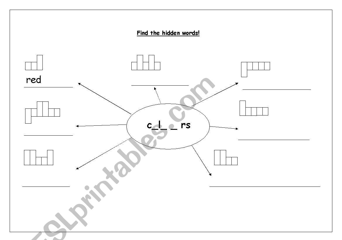 colours worksheet