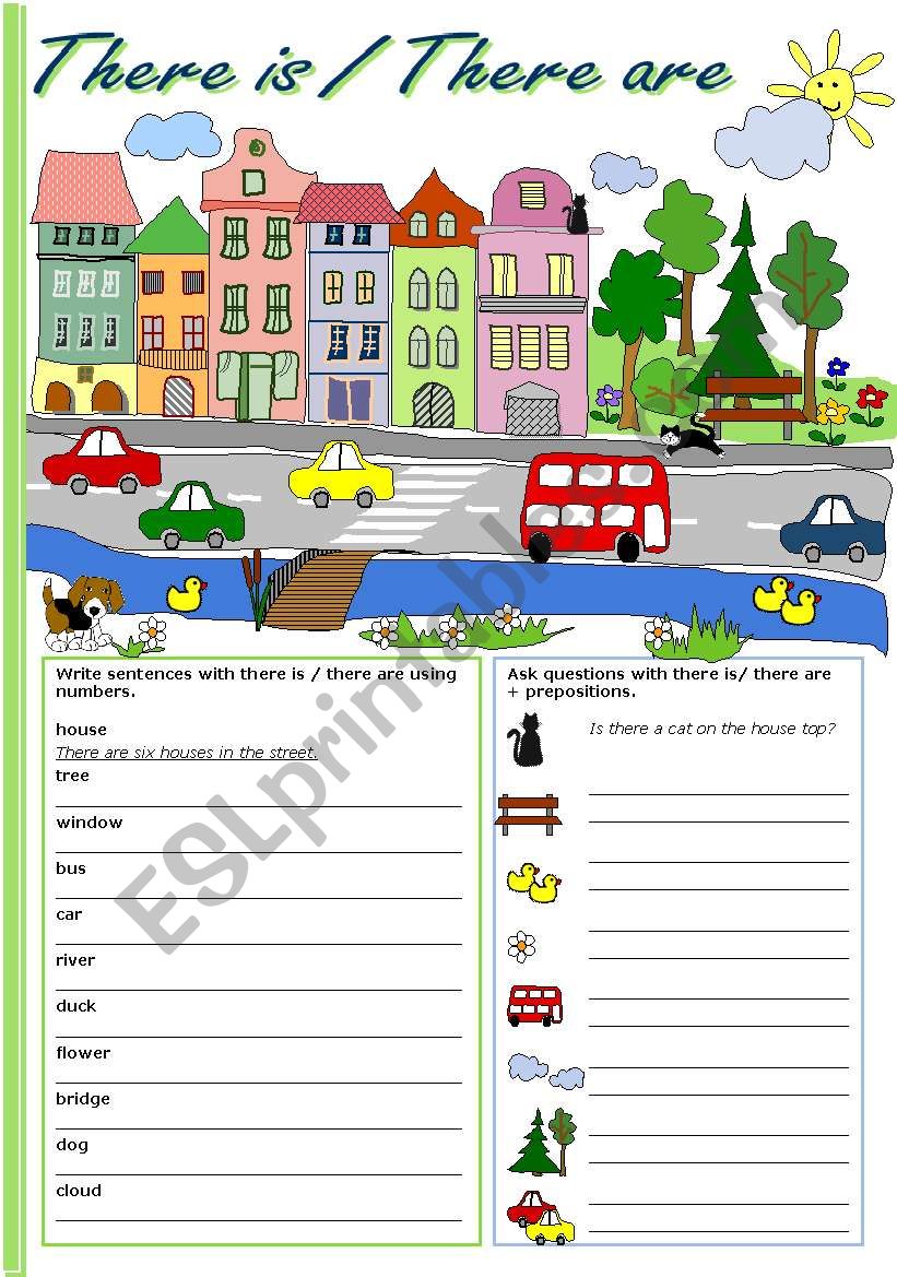 There Is There Are ESL Worksheet By Tecus