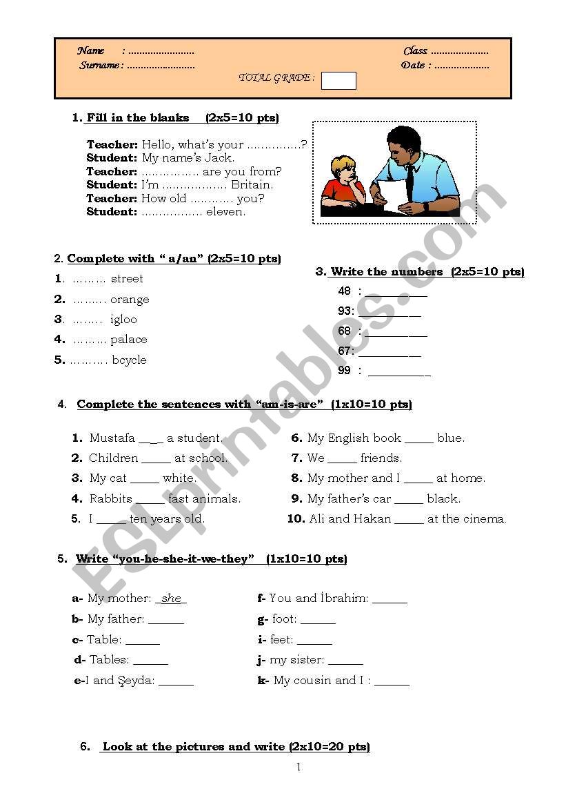 grammar revision quiz worksheet