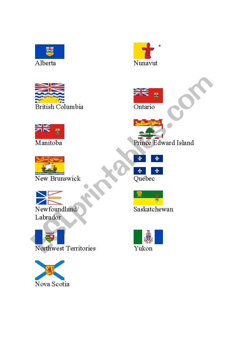 flag activity 1 Canada worksheet