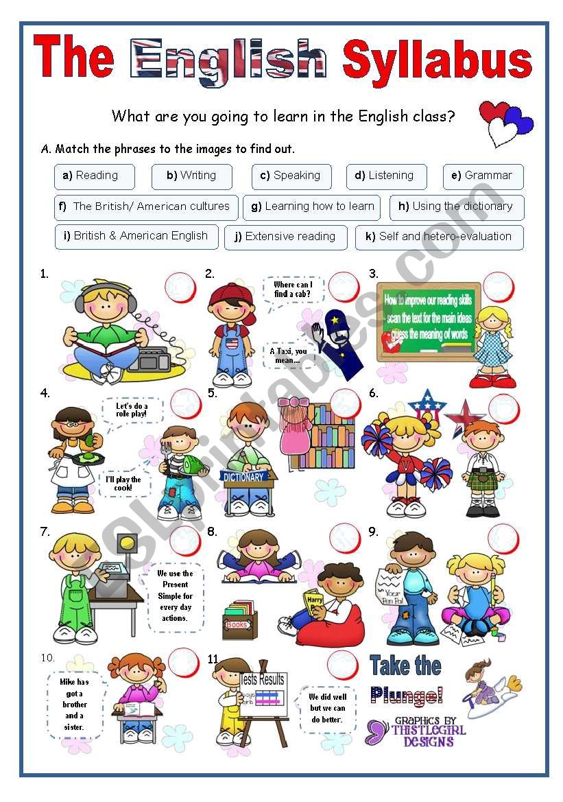 The English Syllabus ESL Worksheet By Mena22