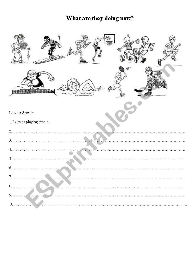 What are they doing now? worksheet