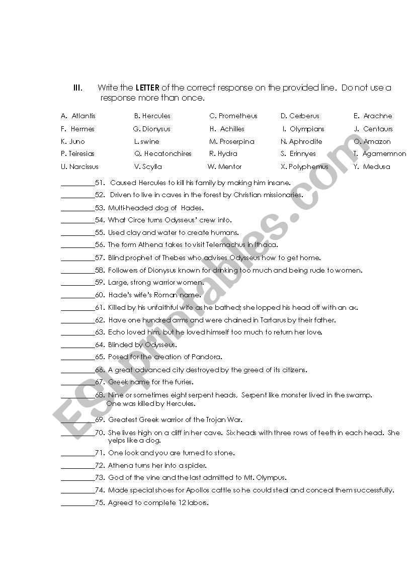 Pdf 100 Greek Mythology Questions Greek Mythology Pdf Pdfprof Com