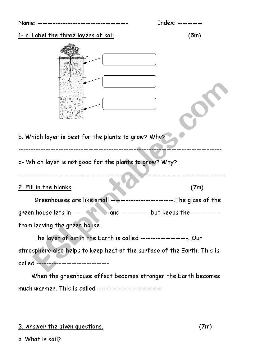 ssoil and air worksheet