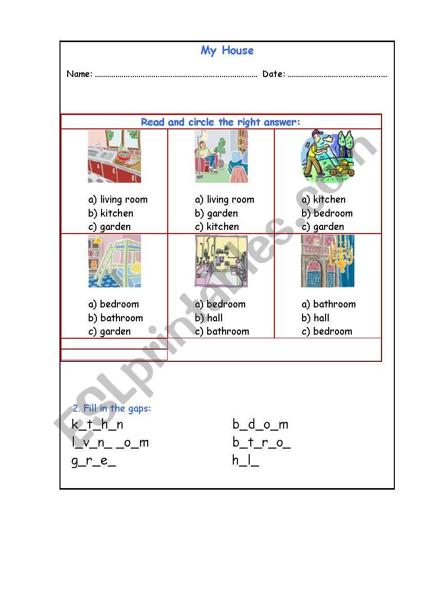 Home worksheet